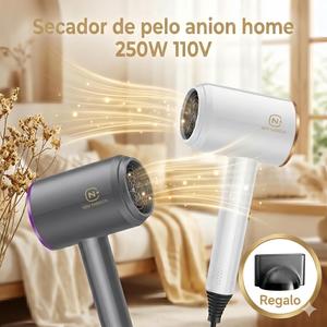 N+ 250W 110V Secador de pelo home pequeño poder anion hair care secador de pelo de tambor