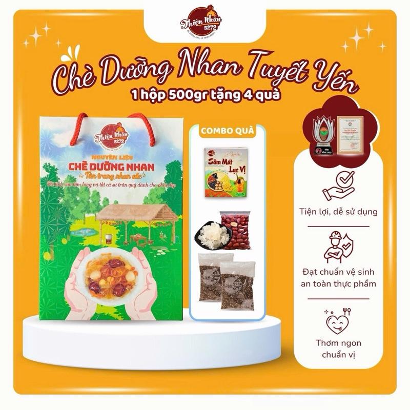 [Deal Sốc 10.10] Set Chè Dưỡng Nhan 14 Vị ( Size Lớn 500gr [Shop Thiện Nhân 5272] ) - Tặng Kèm 1 Túi Táo, 1 Túi Yến & 1 Set Sâm Mát Lục Vị Nấu 10-12 Lít Nước