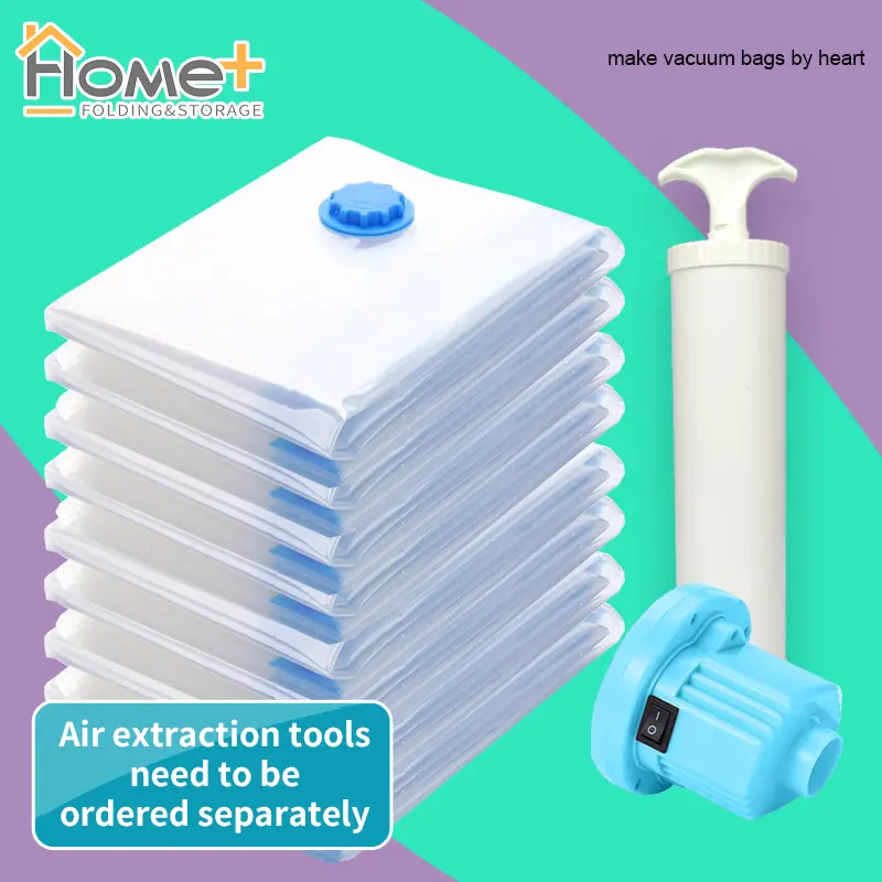 HOME+ Vacuum Sealer Packing Bag Storage Compression For Clothes-Vacumn Vaccum Ziplock Travel Organiser vacuum compressbag