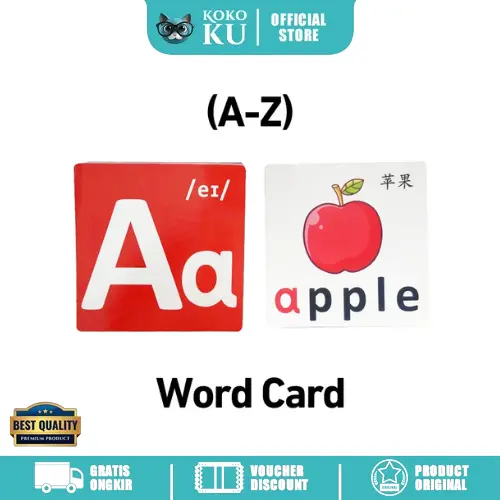 Kartu Puzzle Edukasi Anak Belajar Alfabet Bahasa Edukatif Mainan Anak Latihan Huruf Angka Hadiah Kado Ulang Tahun Toys 6
