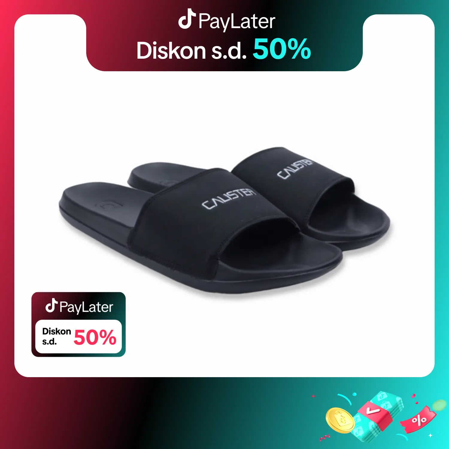 Calister - Sandal Selop Casual Slide Terminator Series Karet Pria Shoes