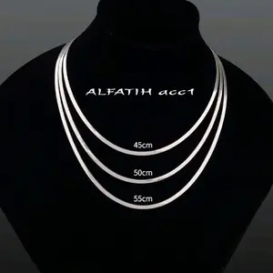 KALUNG TITANIUM MODEL GEPENG PIPIH UNTUK PRIA DAN WANITA