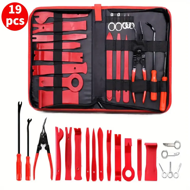 SET ALAT REPARASI BODI MOTOR MOBIL, ALAT PEMBUKA MIKA LAMPU BODY DASHBOARD CAR AUDIO TRIM REMOVAL DASBOR CLIP PLASTIK PANEL PINTU, KUNCI CRIMP TERMINAL SKUNT, PENGUNGKIT ALAT CUNGKIL CONGKEL