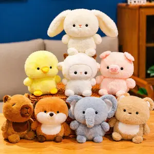 [Ready]Lucu Hewan Kelinci / Anak Anjing / Beruang Boneka Boneka Mewah Mainan Ornamen Boneka Gadis Hadiah -16 cm