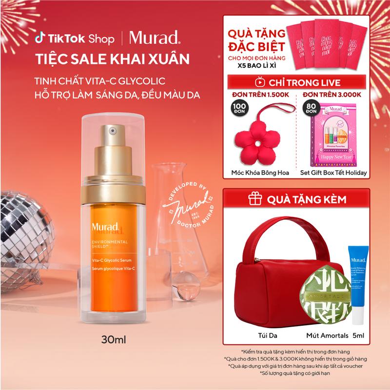   FLASH DEAL  Tinh chất hỗ trợ sáng da làm đều màu da Murad Vita-C Glycolic Serum 30ml 