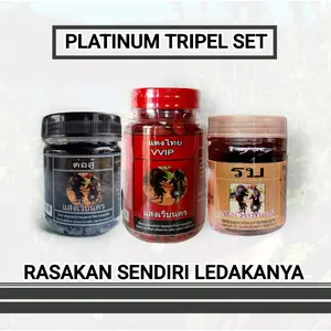 PAKET BEST SUPER THAI PLATINUM ( KAMLANG SUPER THAI BLACK PLATINUM + EXTRAFOODING RED THAI VVIP 70 BUTIR ) RAWATAN AYAM SUPER JOSS