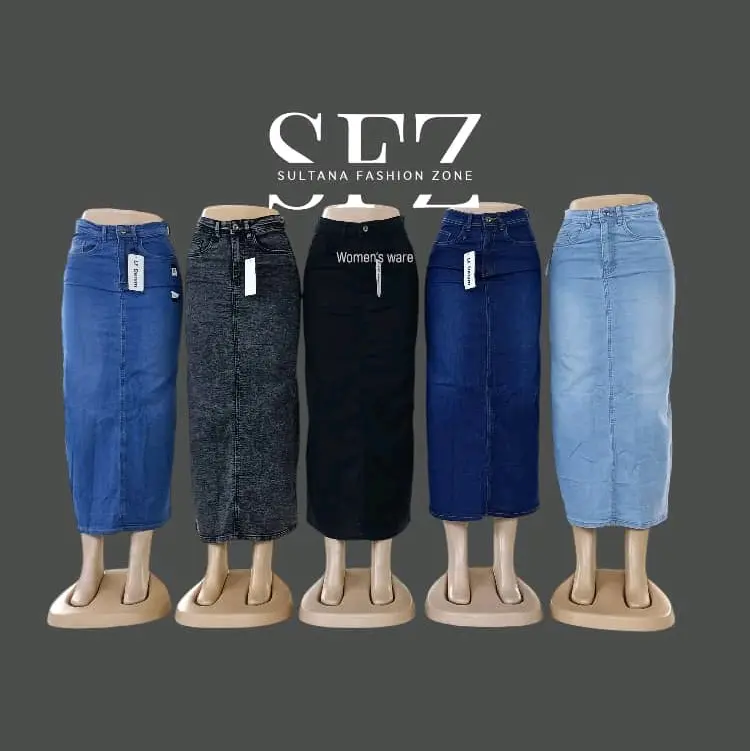 Lamiya's Skirt Round Pocket stressable Jeans Size     24-36