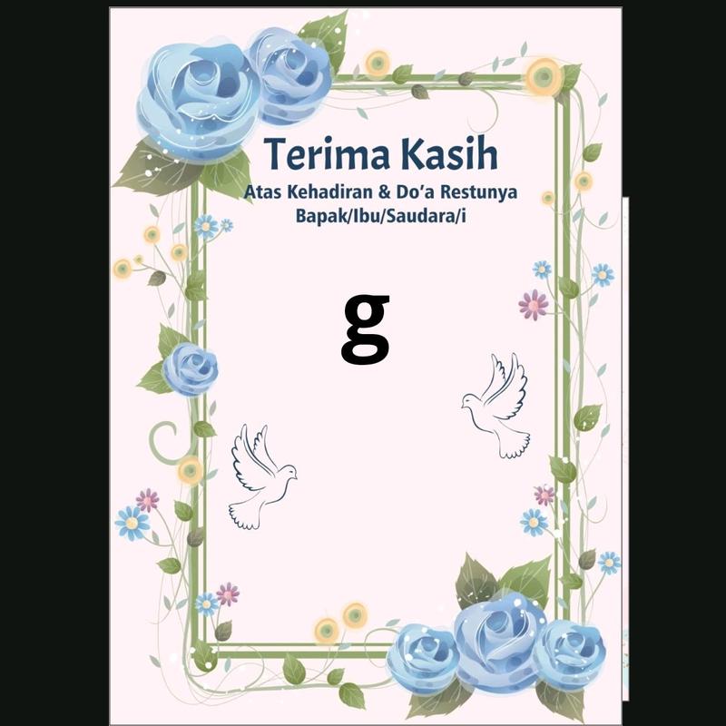 Kartu ucapan terimkasih suvenir pernikahan Cards 7