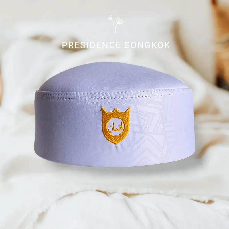 Peci Songkok Kopiah Terompah Malaysia Motif Embos Varian Warna Bordir Logo Tinggi 10 cm Murah - Peci Kopeah Pria Dewasa Model Terbaru 2025 Haji Putih Sholat Laki-laki Fashion Muslim Perlengkapan Shalat Berkualitas Harga Grosir Bisa Bayar Di Tempat 5