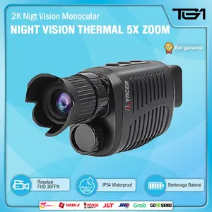 Night Vision Monocular 5X Zoom Infrared Alat Penglihatan Malam Thermal Cocok untuk Berburu Wildlife & Keamanan teropong