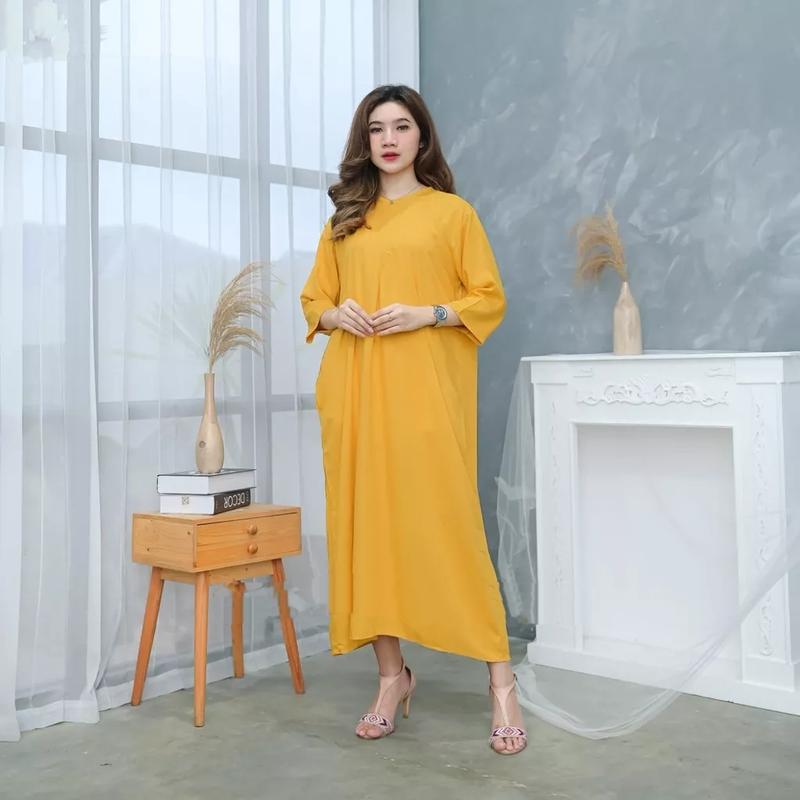 Elmemor Daster Long Lengan Tanggung Tangan 3/4 LD 120 & LD 140 Super JUMBO Polos Busui Terbaru 6