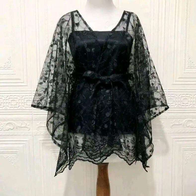 COD OUTER TILE/atasan kebaya/atasan pesta/outer premium Cardigan Wanita Kondangan Oversize Baju Hitam Remaja