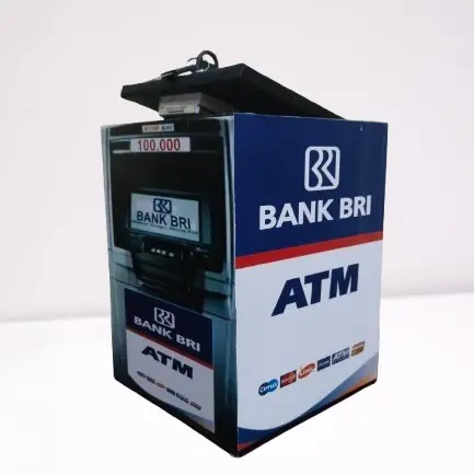 Celengan kayu (kunci), celengan ATM celengan minimalis elegan bahan multiplek anti rayap free dua kunci 5