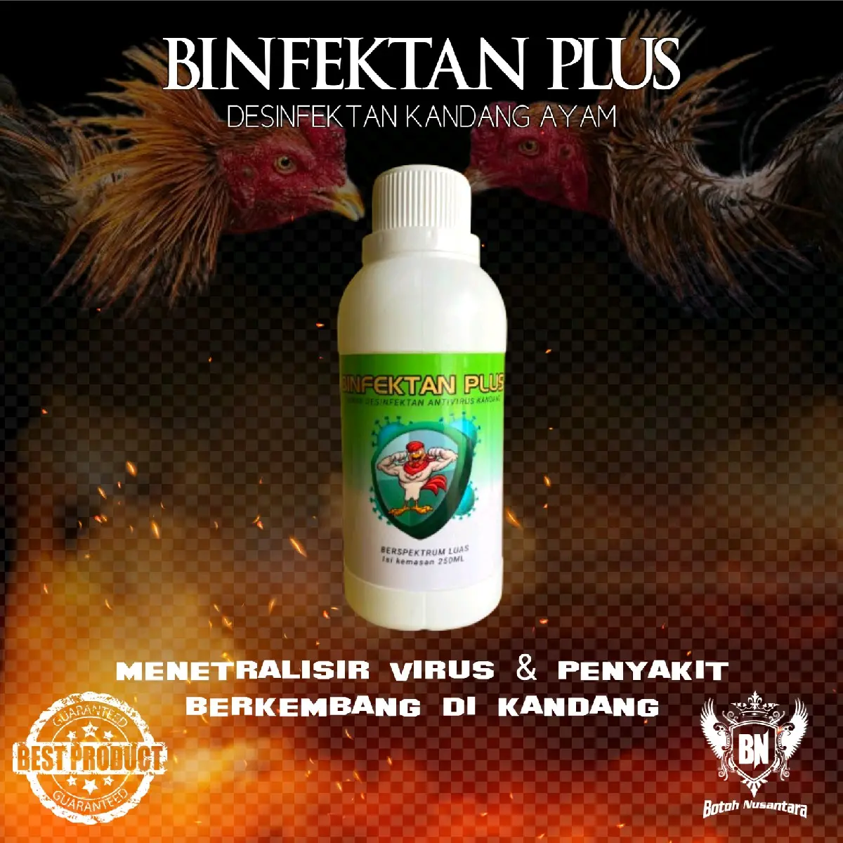 BINFEKTAN PLUS pembersih kandang ayam disinfektan desinfektan bebas penyakit anti virus