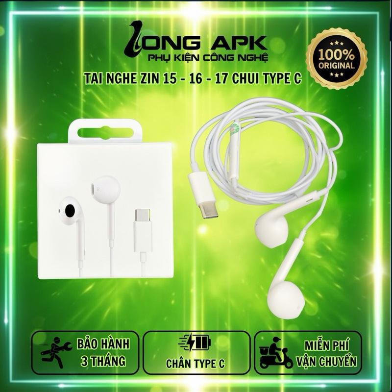  Tai Nghe Zin IP 15-16-17 nguyên hộp nguyên seal chui Type C - phụ kiện điện thoại tai nghe có dây kèm mic 