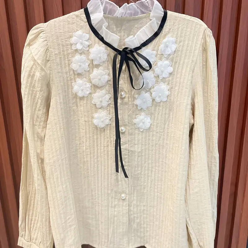 Blouse atasan wanita lengan panjang lebaran fashion wanita terbaru Casual Formal 4