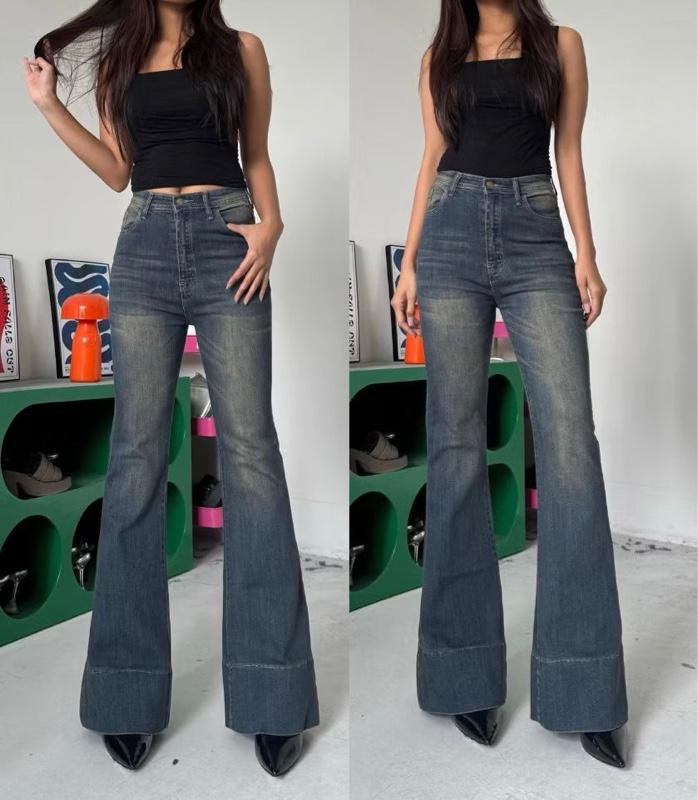 Kenzie - Celana Jeans Wanita Highwaist Cutbray Flare Panjang Retro Style - Fashion Trendy Kenzie - Celana Jeans Wanita Highwaist Cutbray Flare Panjang Retro Style - Fashion Trendy