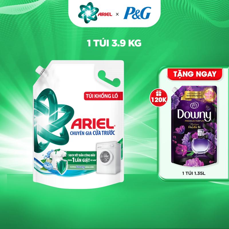 [Mua 1 tặng 1] Nước Giặt Ariel Cửa Trên & Cửa trước các loại hương nước hoa 3.7kg - 4.1kg tặng Nước xả vải Downy 1.35L
