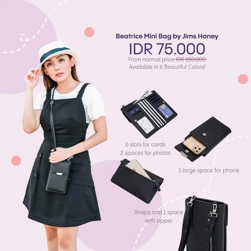 JIMS HONEY BEATRICE PLUS MINI BAG TAS SELEMPANG WANITA 6