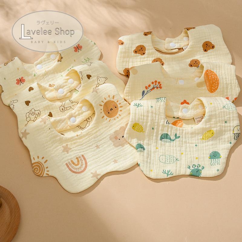 Lavelee Shop | Celemek Bayi Lingkaran 360 / Bib Slabber Bayi Besar Cotton / Tatakan Air Liur Anak / Celemek Makan Bahan Tebal Halus Lembut Premium Motif BB08 0