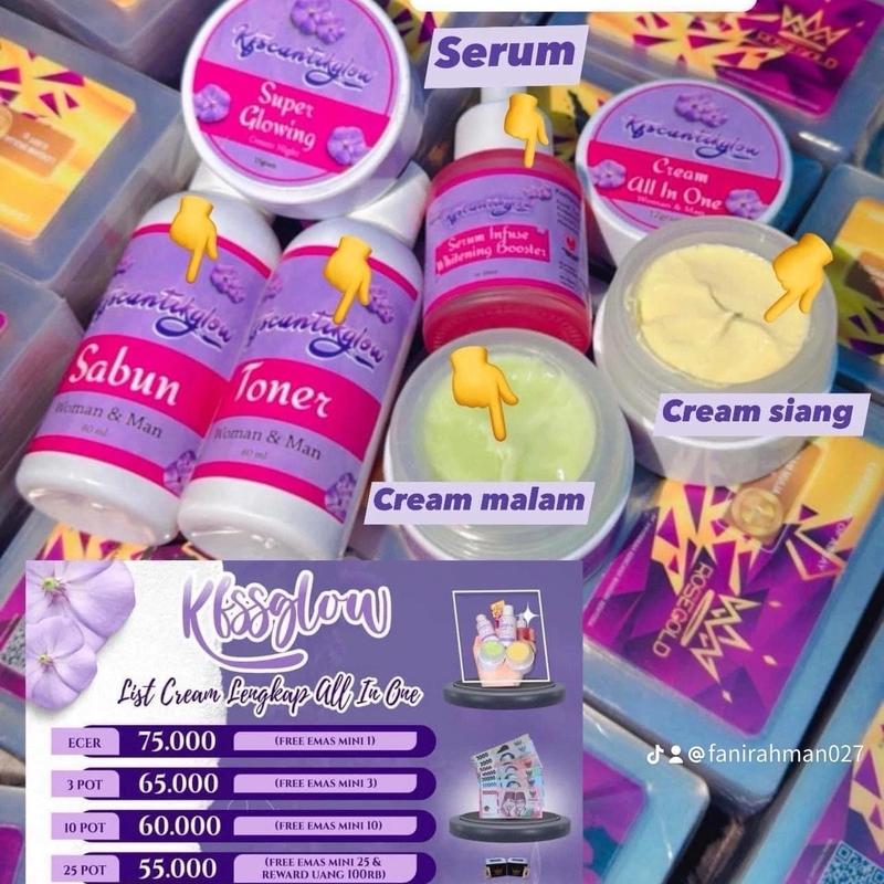 CREAM KFSSSGLOWCANTIK 75 RBU SEPAKET 6
