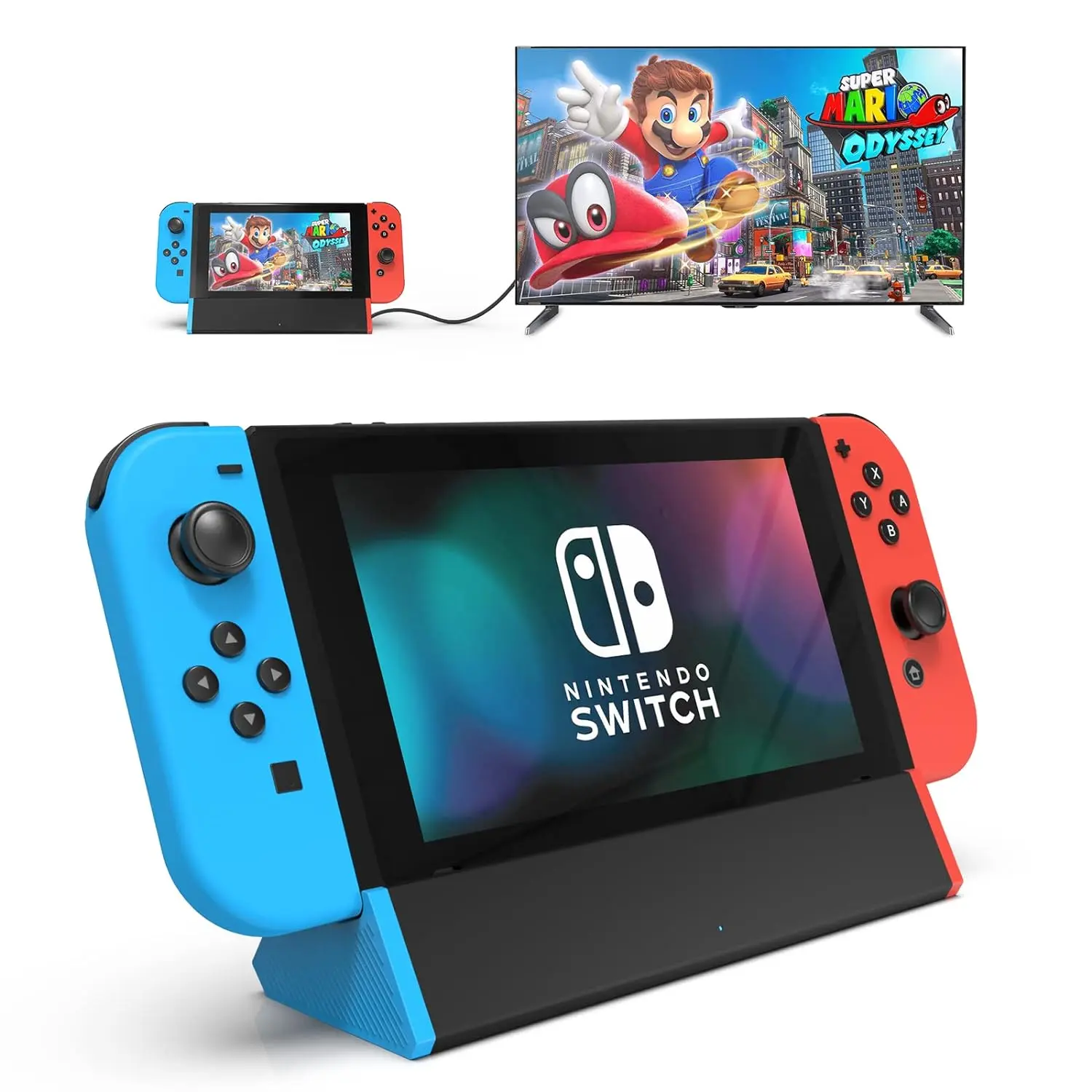 TV Dock Station for Nintendo Switch/Switch OLED, Portable TV Docking Station Replacement with 4K HDMI Adapter/Type C Port/USB Port for Official Nintendo Switch (Normal Model) (No charging cable included!)