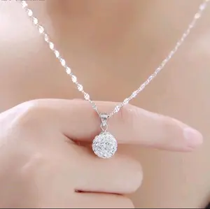 kalung Titanium melintir plus Liontin bola cantik terbaru anti karat dan tidak luntur