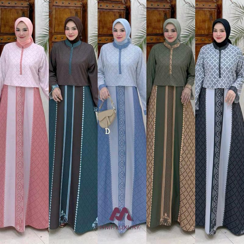 Gisella Dress Gamis terbaru Premium original import by hmf luxury 1