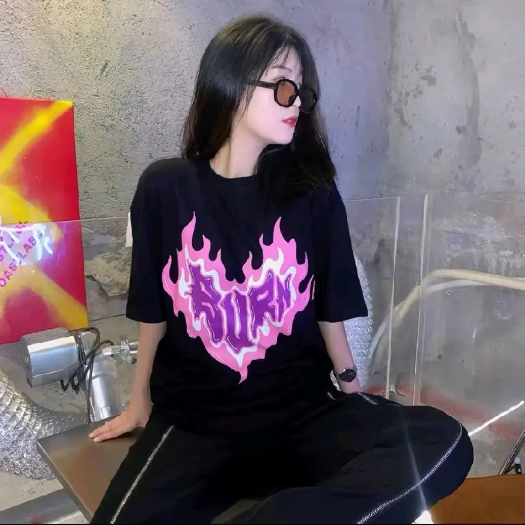 PREMIUM T-SHIRT OVERSIZE WANITA BURN LOVE LIMITED EDITION DISTRO