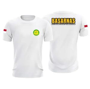 Kaos BASARNAS Terbaru LENGAN PENDEK Bahan Dryfit Embos Straw Jersey Murah Pakaian Sport Coquette Shirt untuk Olahraga dan Santai