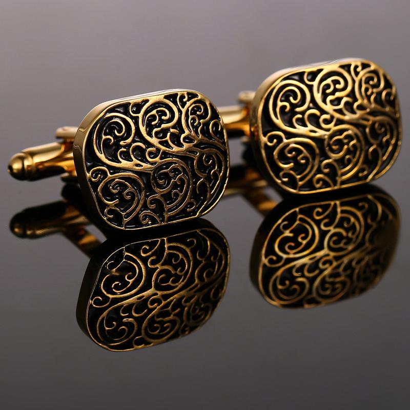 Khuy Măng Sét Kiểu Pháp, Phong Cách Cổ Điển, Với Thiết Kế Khối Lập Phương Tráng Men, Dành Cho Áo Sơ Mi Nam 2
