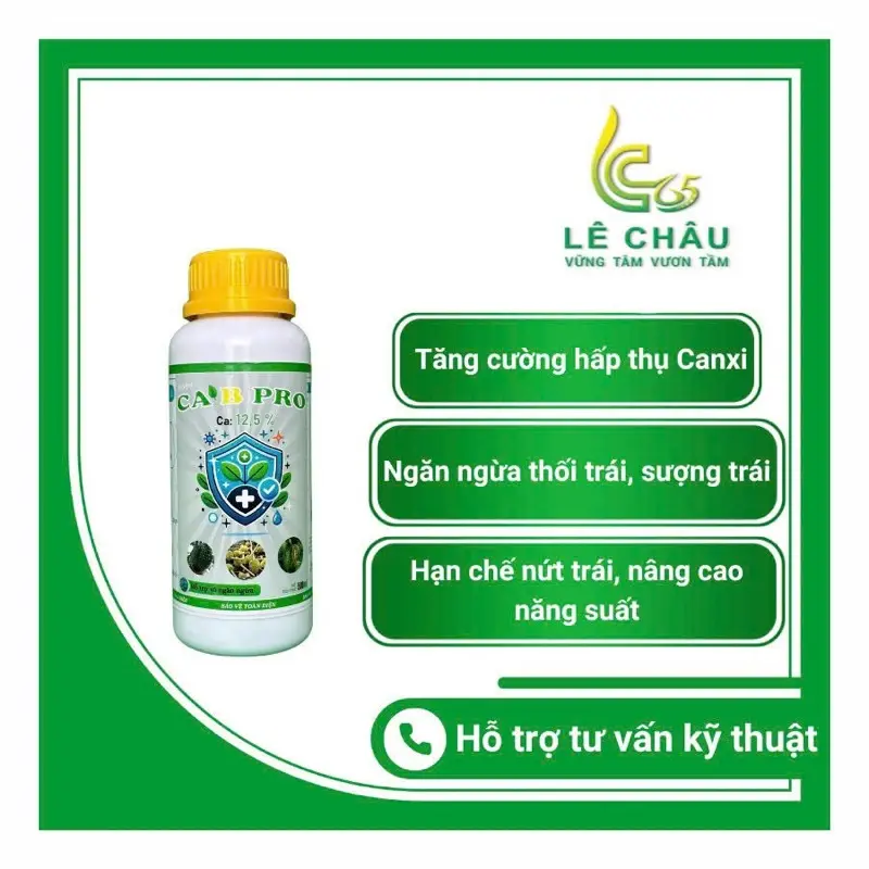 Ca B Pro - Ngăn ngừa rụng bông, rụng trái non, nứt gai sầu riêng