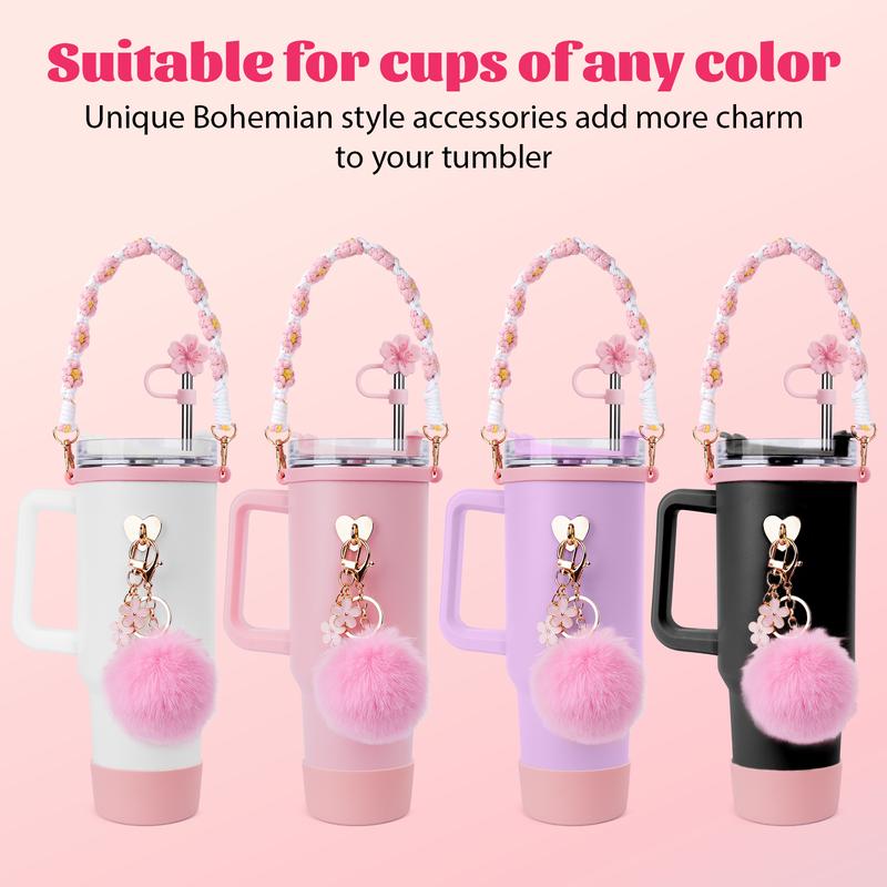 Stainless Steel Vacuum Insulated Cup Accessories 7-Piece Set (Note: Cup Accessories Do Not Include Cups) for Various Glasses, Water Bottles and Thermos Flasks - Fun Accessories for Girls with Stretch Lids, Fun Gifts 12 e226ffe5cf1c4d7f8f315f6b53b964da~tplv aphluv4xwc resize jpeg:800:800