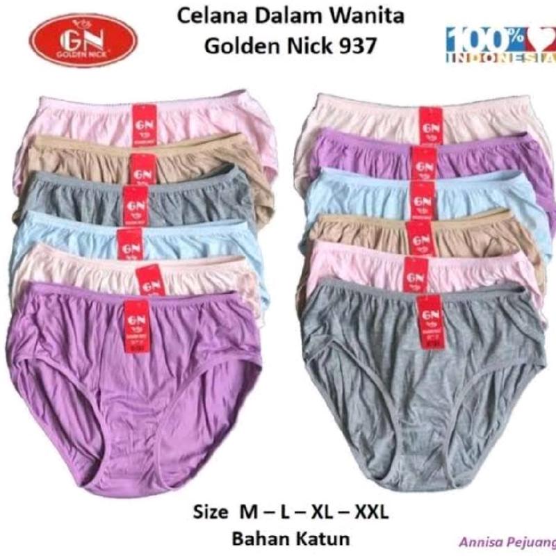 (6pcs) Celana dalam wanita Golden nick 937 0