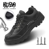 Gambar Sepatu Safety Pria Hipzo M061 - Model Kerja Besi Hitam - Shoes webbing atletis Boots - Abu, 39 dari Joemen_leather Kab. Mojokerto 2 Tokopedia