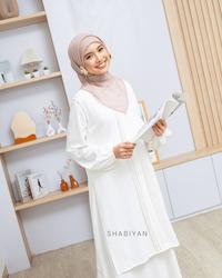 Gambar SHABIYAN-613 Gamis Wanita Dress Putih Muslimah Inner Outer Formal Daily - S dari shabiyan Kota Administrasi Jakarta Selatan 3 Tokopedia