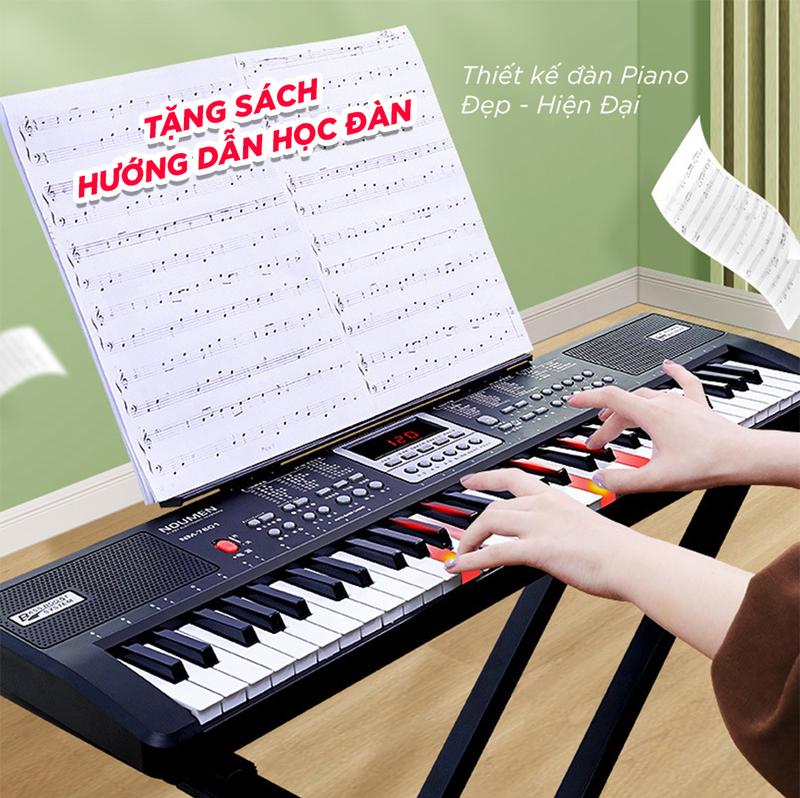  Đàn Điển Tử Đàn Piano 61 Phím Có Kết Nối Điện Thoại Và Loa Gia Đình 