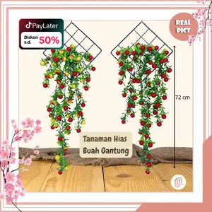 UNICO / COD / Daun Buah Juntai Plastik Tanpa pot / Daun Juntai Buah-Buahan / Daun Buah Rambat Gantung Juntai Artificial PBP135