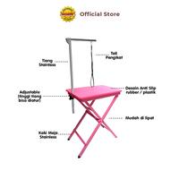 Gambar Meja Grooming Lipat Ukuran 60x45x73cm (Plastic Top) | Meja Grooming Anjing Kucing | Meja Kecil Portable dari Octagon Pet Indonesia Kota Surabaya 2 Tokopedia