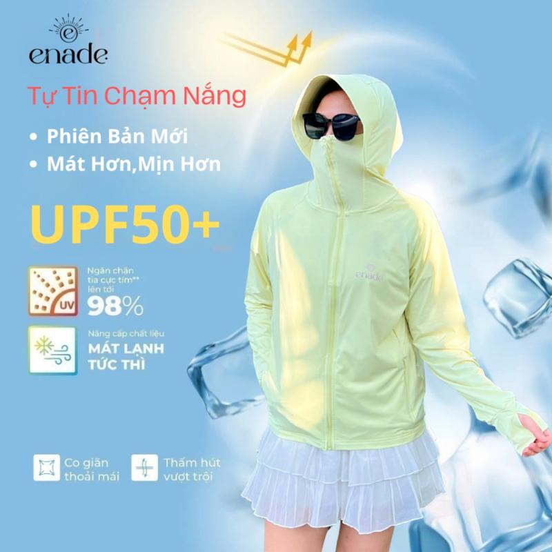 (Phiên Bản Nâng Cấp) Áo Chống Nắng Su Lạnh Enade UPF50+,Phiên Bản mới,mát hơn,mịn hơn,mềm hơn,túi khoá kéo tiện lợi
