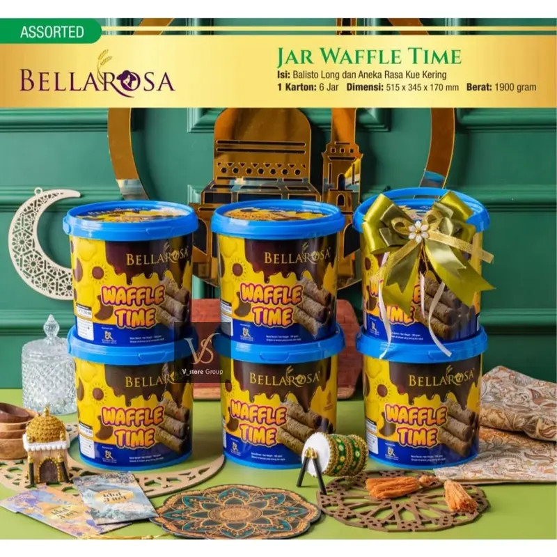 (DAPAT 1DUS ISI 6TOPLES MIX) Bellarosa Nastar & Kue Kering cookies -Bellarosa nastar&kue kacang-Bellarosa Waffle Time( 1 Dus isi 6 Pcs ) Camilan Food Snacks Butter Biskuit Kukis 7