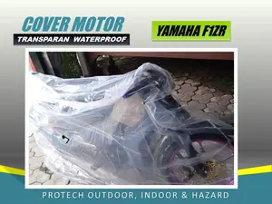 COVER SARUNG SEPEDA MOTOR YAMAHA F1ZR FIZR TRANSPARAN TEBAL 80 MICRON WATERPROOF ANTI AIR BISA OUTDOOR DAN INDOOR AKSESORIS MOTOR PREMIUM
