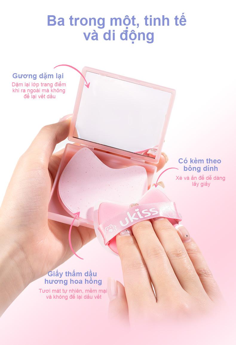 Product Introduction of UKISS Giấy Thấm Dầu Có Gương Kiểu Dáng Mèo Đáng Yêu Dụng Cụ Kiểm Soát Dầu Cầm Tay 100 Chiếc Thích Hợp Cho Phụ Nữ Trang Điểm Mỹ Phẩm Cosmetic 31