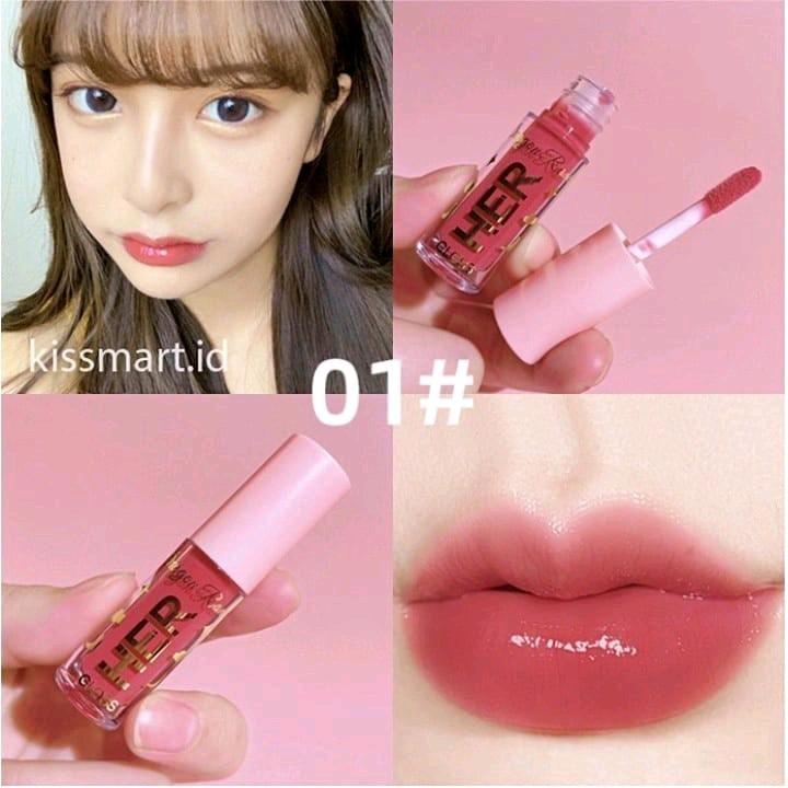 ( LIPSTIK HER ) HER Lipstick Lip Gloss Lip Glaze Waterproof Glitter Bibir Young Girl Dragon Ranee Minipink Lipstik Tahan Lama live 1