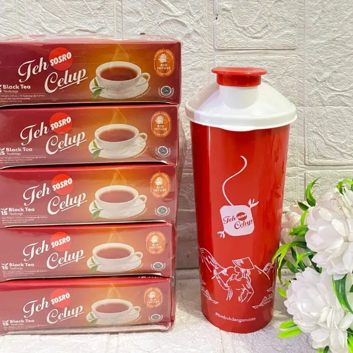 [Gratis Botol minum] Teh Sosro celup  1ball = Isi 5 Kotak 15 Bag - Teh Celup Sosro - Air, Tea 0