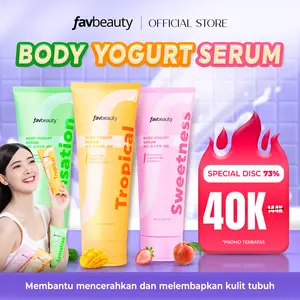 Fav Beauty Yogurt Body Serum | Brightening Back Acne Skin Barrier Niacinamide Alpha Arbutin Ceramide | Body Lotion Handbody Melembabkan Mencerahkan Tubuh
