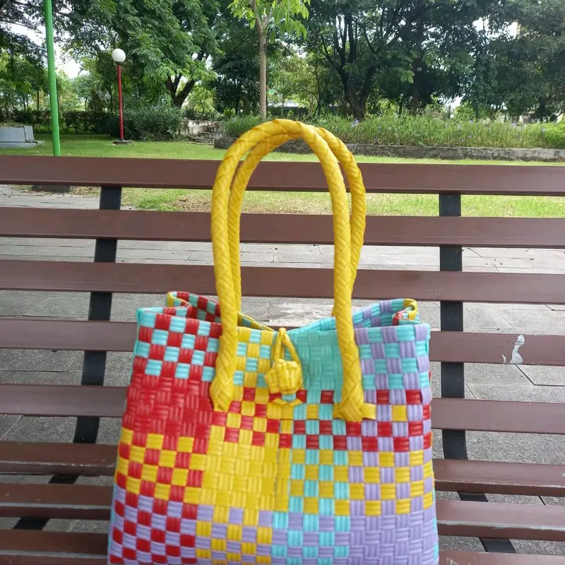 Tas Anyam Jali Rainbow Series ukuran (23*10*16) Tote 1