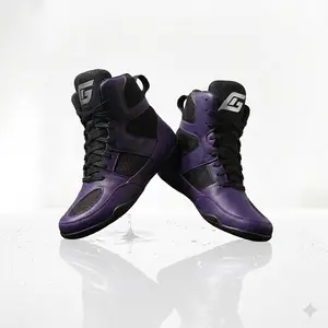 SEPATU BOXING/TINJU, GULAT, GYM FITNESS, BAHAN KULIT SAPI ASLI, RINGAN DI KAKI