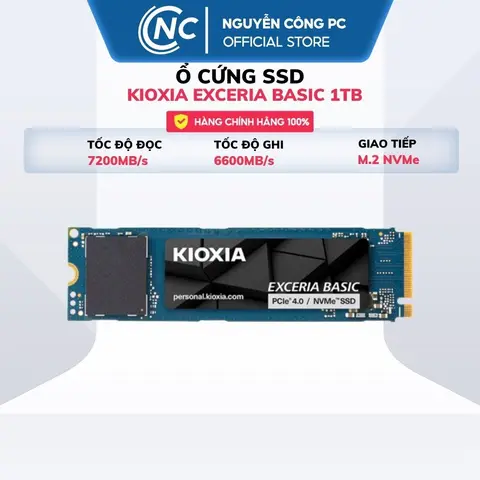 Ổ Cứng SSD KIOXIA EXCERIA BASIC 1TB / 2TB (M.2 NVMe PCIe Gen4 x4) - BH 60 tháng