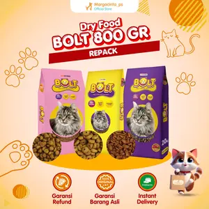 [BEBAS KERUSAKAN] Makanan Kucing Kering BOLT 800 GR REPACK